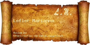 Lefler Marianna névjegykártya