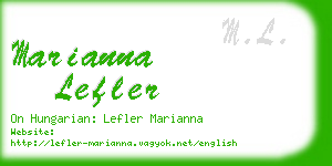 marianna lefler business card